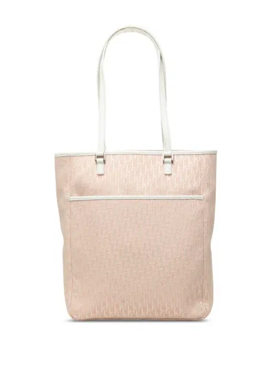 Pre-owned Dior 2004 Issimo Trotter Canvas Tote Bag In Pink