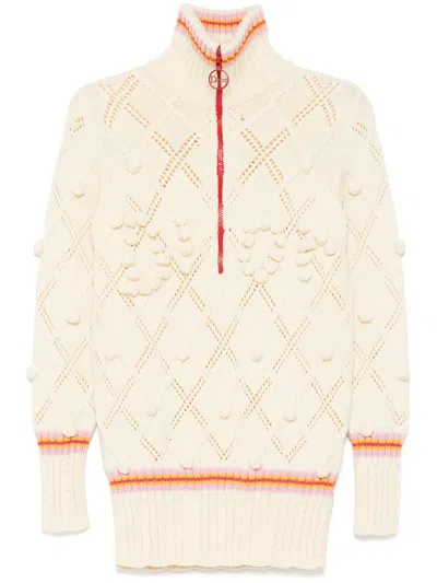 Pre-owned Dior 2004 High-neck Jumper In White, Pink