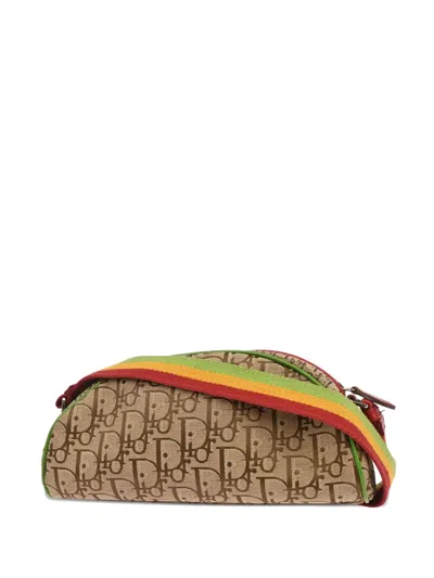 Pre-owned Dior 2004 Rasta-colour Shoulder Bag In Neutral