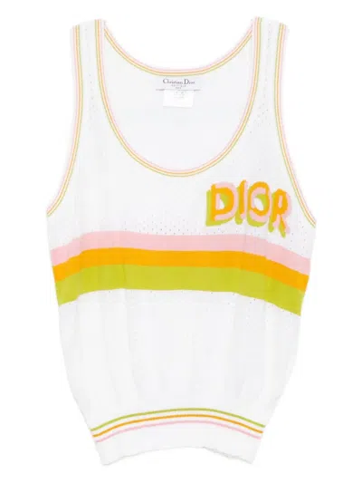 Pre-owned Dior 2004 Sleeveless Top In White