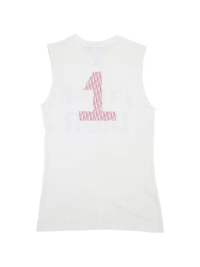 Pre-owned Dior 2004 Trotter Tank Top In White