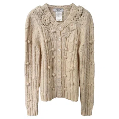 Pre-owned Dior 2005 Christian  & John Galliano Wool Cardigan It 44 In Brown