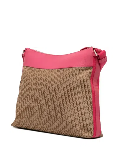 Pre-owned Dior 2005 Issimo Trotter Canvas Street Chic Crossbody Bag In Brown