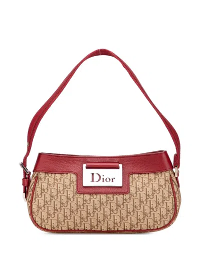 Pre-owned Dior 2005 Issimo Trotter Canvas Street Chic Shoulder Bag In Brown