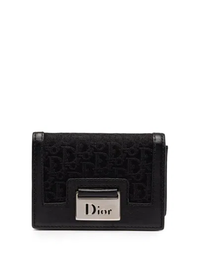 Pre-owned Dior 2005 Issimo Trotter Canvas Street Chic Wallet Small Wallets In Black
