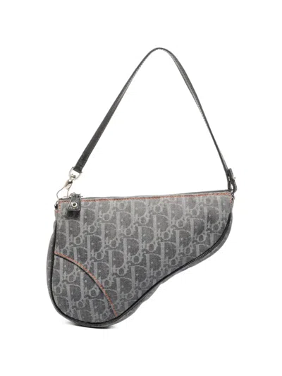 Pre-owned Dior 2005 Saddle Bag In Blue