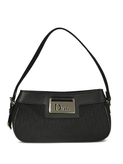 Pre-owned Dior 2005 Street Chic Trotter Shoulder Bag In Black