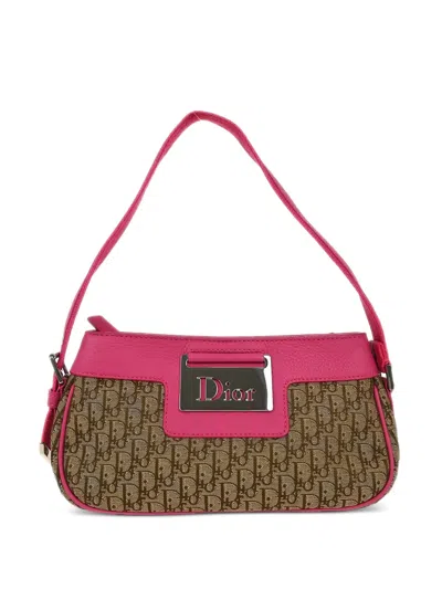 Pre-owned Dior 2005 Trotter Canvas Tote Bag In Brown