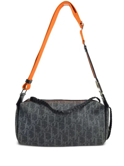 Pre-owned Dior 2005 Trotter Flight Shoulder Bag In Blue