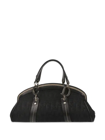 Pre-owned Dior 2005 Trotter Handbag In Black