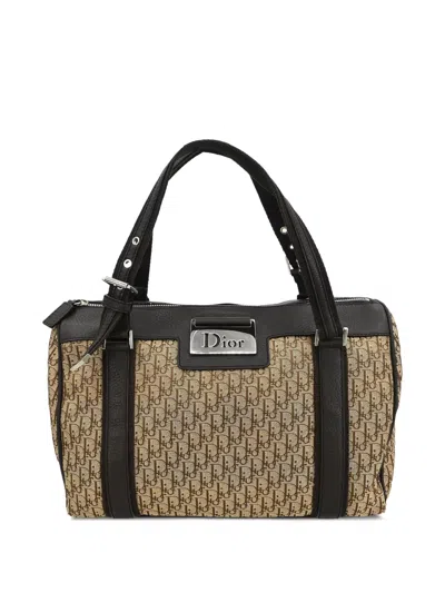 Pre-owned Dior 2005 Trotter Tote Bag In Neutral