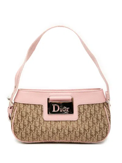Pre-owned Dior 2006 Issimo Trotter Canvas Street Chic Shoulder Bag In Brown