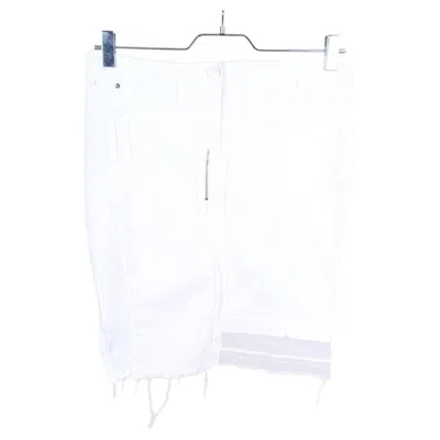 Pre-owned Dior 2006 Ss Galliano Denim Runway Skirt In Brown
