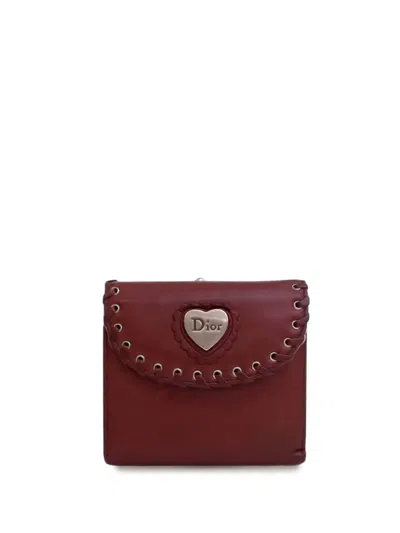 Pre-owned Dior 2007 Calfskin Heart Compact Wallet Small Wallets