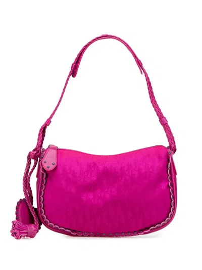 Pre-owned Dior 2007 Issimo Trotter Canvas Shoulder Bag In Pink