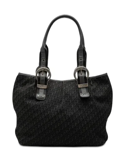 Pre-owned Dior 2007 Issimo Trotter Canvas Tote Bag In Black