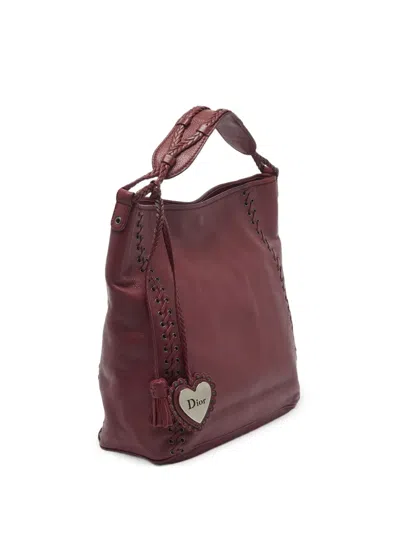 Pre-owned Dior 2007 Ethnic Braided Tote Bag In Red