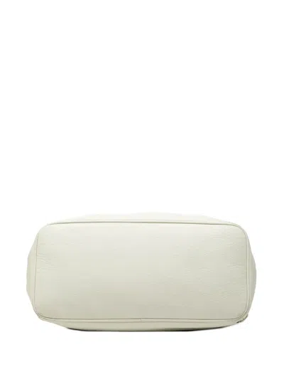Pre-owned Dior 2007 Leather Ethnic Hobo Handbag In White