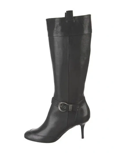 Pre-owned Dior 2007 Leather Riding Boots In Black