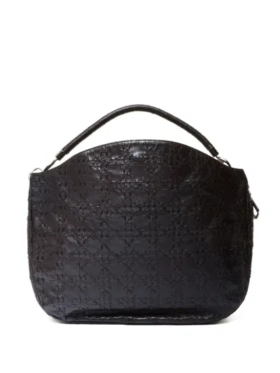 Pre-owned Dior 2007 Leather Stitch Shoulder Bag In Brown