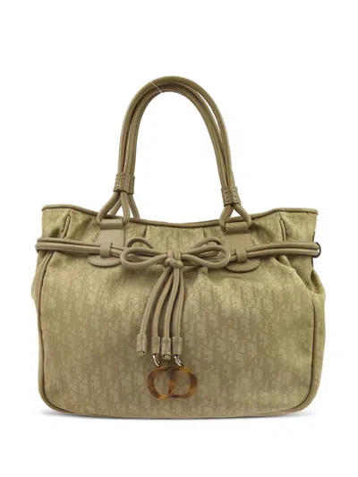 Pre-owned Dior 2007 Trotter Handbag In Neutrals
