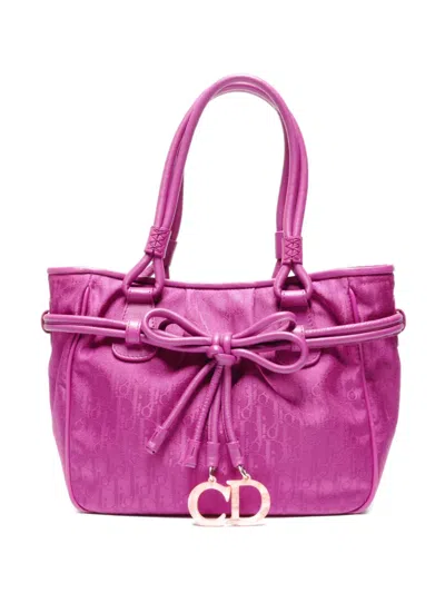 Pre-owned Dior 2008 Bow-detail Tote Bag In Pink