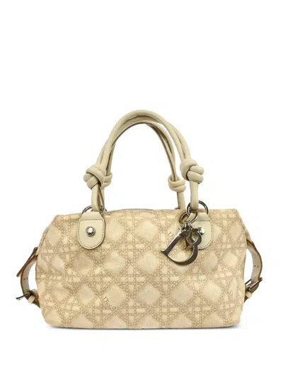 Pre-owned Dior 2008 Cannage Tote Bag In Neutral
