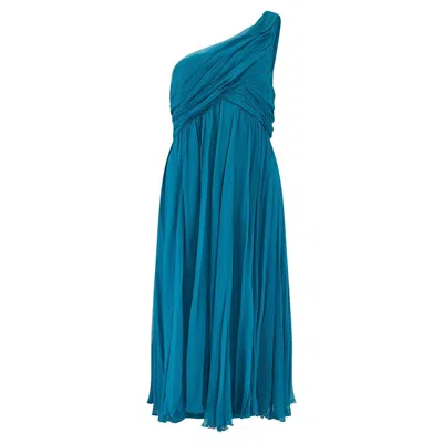 Pre-owned Dior 2008 Christian  By John Galliano Teal Silk Chiffon Dress In Green