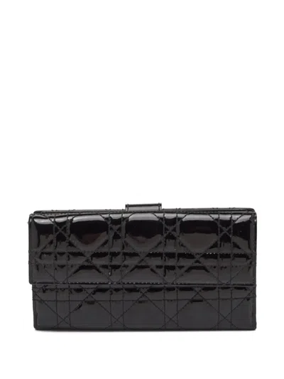 Pre-owned Dior 2008 Lady  Wallet In Black