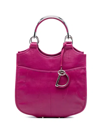 Pre-owned Dior 2008 Medium Leather 61 Hobo Bag In Pink