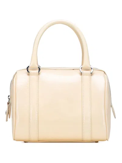 Pre-owned Dior 2008 Oblique Patent Boston Bag In White
