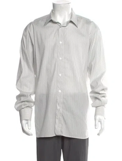 Pre-owned Dior 2008 Striped Shirt In White