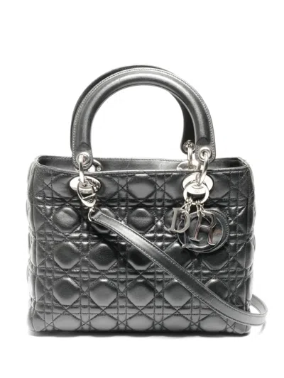 Pre-owned Dior 2009 Lady  Two-way Handbag In Black