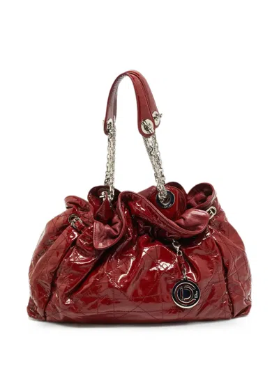 Pre-owned Dior 2009 Le Trente Leather Tote Bag In Red