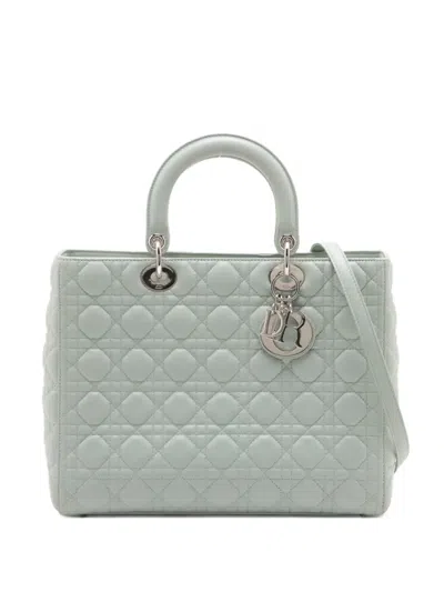Pre-owned Dior 2010-2015 Large  Lady Handbag In Green