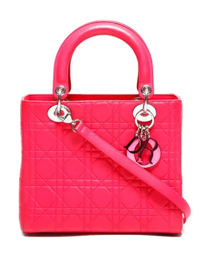 Pre-owned Dior 2010-2015s Medium Lady  2-way Tote Bag In Pink
