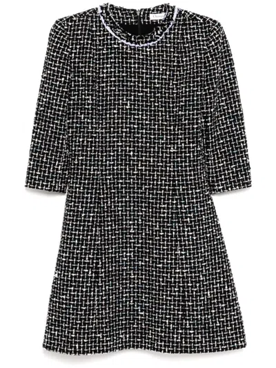 Pre-owned Dior 2010-2023 Tweed Dress In Black