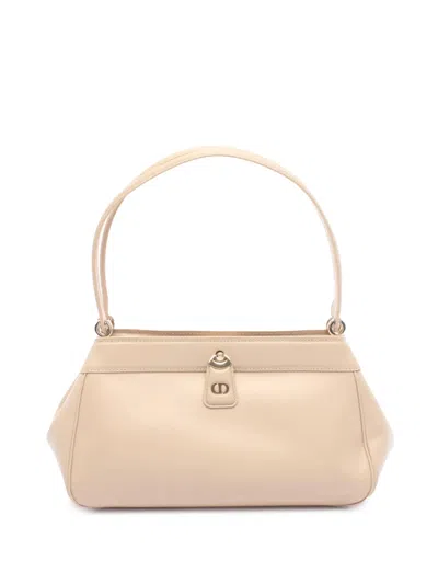 Pre-owned Dior 2010-2025 Medium Leather Key Bag Shoulder Bag In Brown