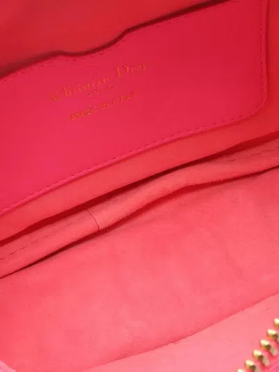 Pre-owned Dior 2010-2025 Small Lambskin Cannage  Vibe Hobo Satchel In Pink