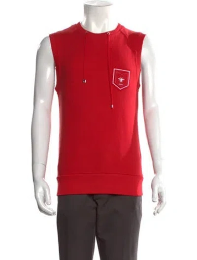 Pre-owned Dior 2010's Bee Accent Sweatshirt In Red