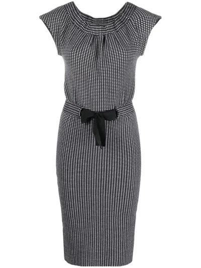 Pre-owned Dior 2010  Belted Knitted Dress In Black