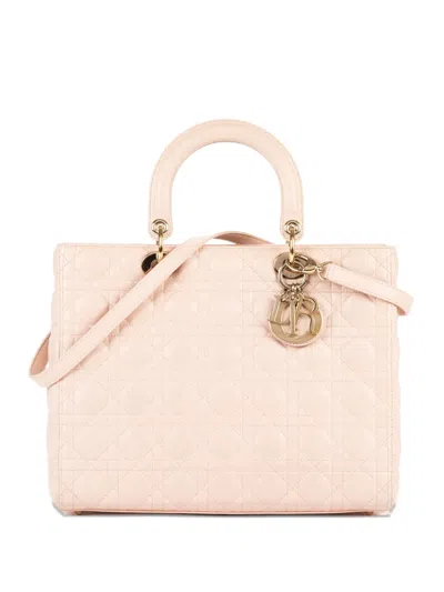 Pre-owned Dior 2010 Lady  Cannage Handbag In Pink
