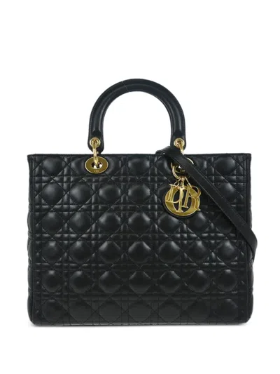 Pre-owned Dior 2010 Lady  Cannage Tote Bag In 黑色