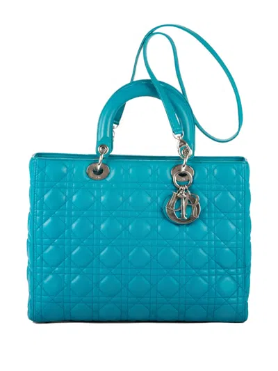 Pre-owned Dior 2010 Lady  Handbag In Blue