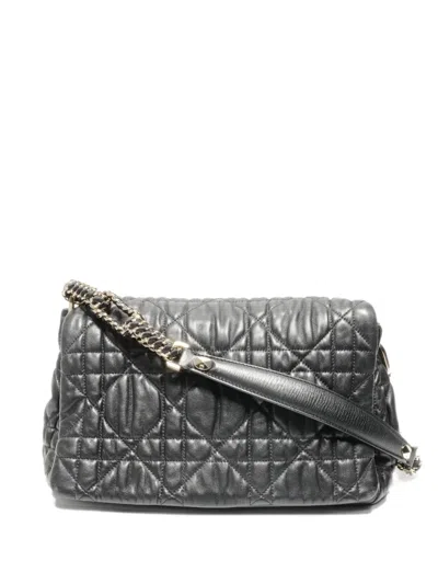 Pre-owned Dior 2010 Leather Shoulder Bag In Black