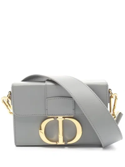Pre-owned Dior 2010 Montaigne 30 Shoulder Bag In Grey