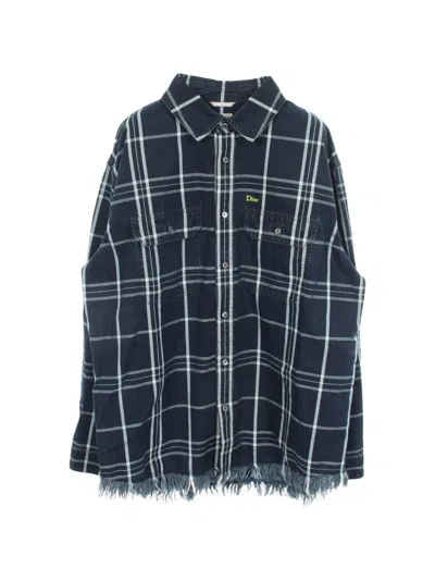 Pre-owned Dior 2010 Plaid Fringe Shirt In Blue