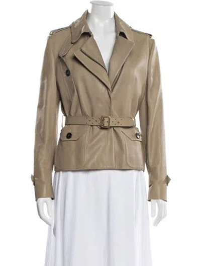 Pre-owned Dior 2010 Silk Biker Jacket In Neutral