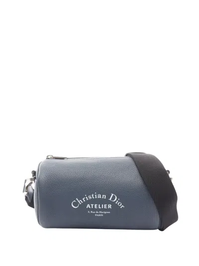 Pre-owned Dior 2010-2026 Atelier Roller Crossbody Bag In Blue