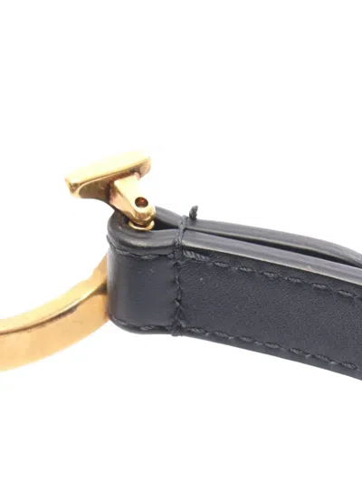 Pre-owned Dior 2010-2026 Mini Canvas Oblique Saddle Satchel In Blue